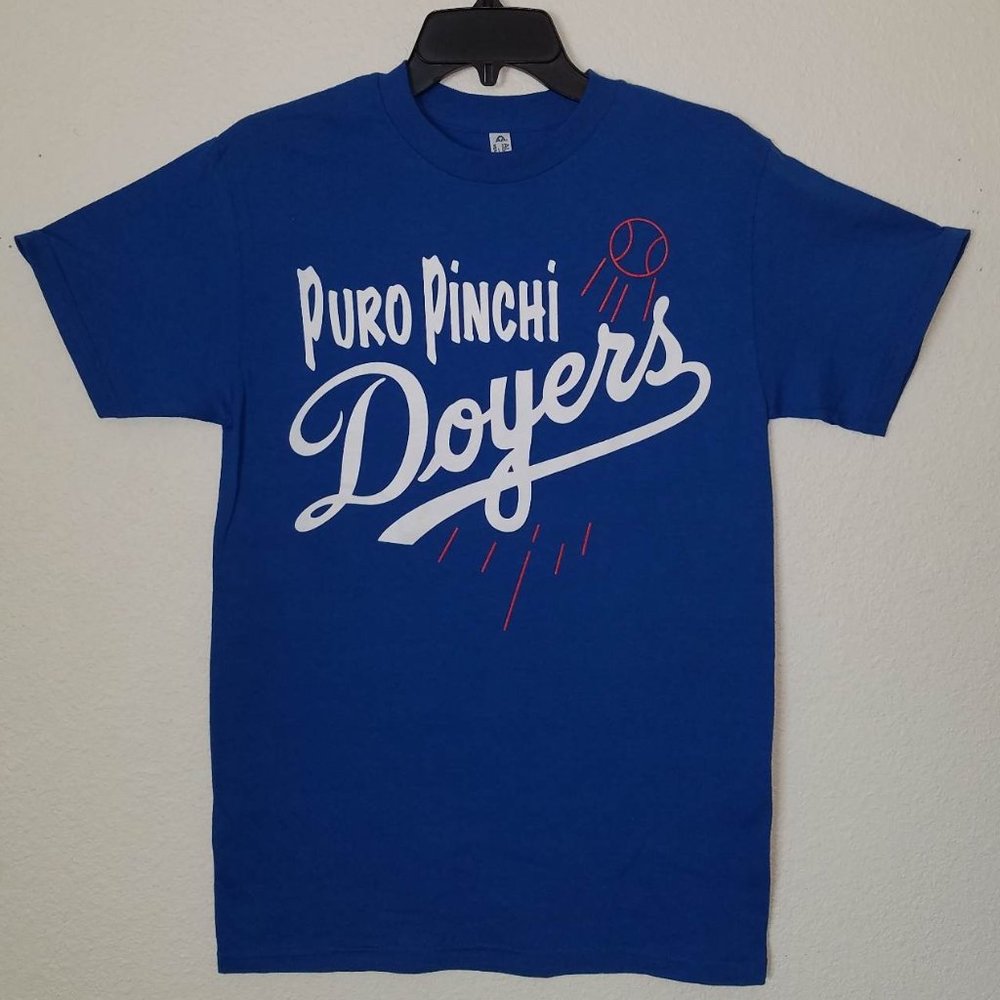 New "Puro Pinchi Doyers" LA Baseball T-Shirt Small–2XL
